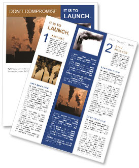 Daily Smoke Emission From Factory Pipes: Ozone Contamination At My Window Newsletter Template