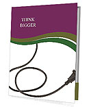 Isolated Eu Plug Electrical Power Cable On White Background With No Shadows. Presentation Folder