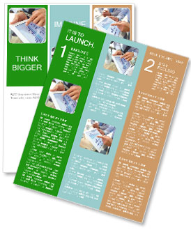 Man Working with Digital Tablet Newsletter Template