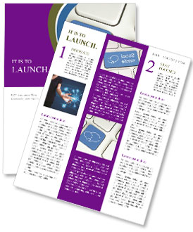 Keyboard Button For Social Media Sharing Newsletter Template