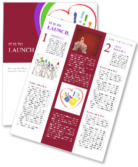 Heart Made With Hands Of Mother And Child Newsletter Template
