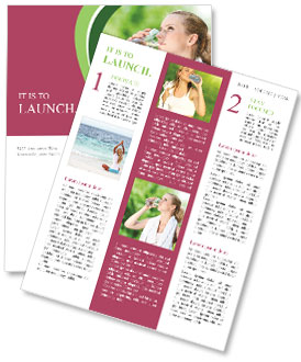 Woman Drinking Water after Jogging Newsletter Template