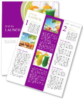 Cocktail Glasses: A Pair Of Refreshing Drinks Newsletter Template