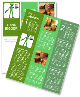 3D Illustration Of A Green Figure With A Dollar Symbol Newsletter Template