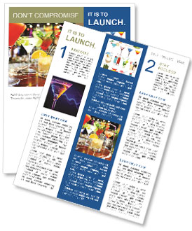 Vibrant Close-Up Shots Of Cocktails In Various Hues Newsletter Template