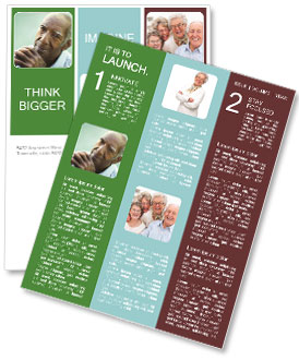 Close-Up Portrait Of Smiling Hispanic Senior Man With Copy Space Newsletter Template