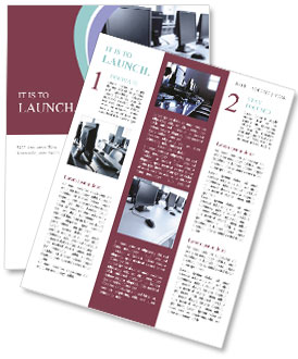 Organized Computer Lab With Neat Rows Of Computers Newsletter Template