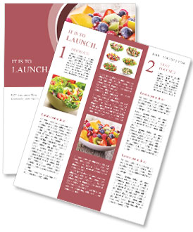 Fresh Fruit And Berry Salad Recipe For A Healthy Meal Newsletter Template