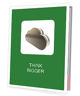 Isolated White Icon Of Glossy Black Emblem For Cloud Technology Disk Space Presentation Folder