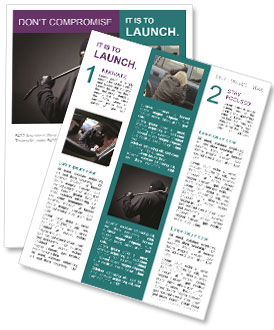 Back View Of Burglar Carrying A Crowbar For Breaking & Entering Newsletter Template