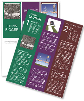 Asphalt Road With Car Pollution Symbol Painted On Surface Newsletter Template