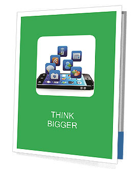 Design Your Screen With A Cloud Of Smartphone Application Icons: Original Device Design And Graphics By Contributor Presentation Folder