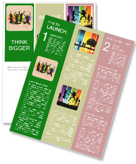 Vector Illustration Of Joyful Individuals - Stock Image 4 Newsletter Template