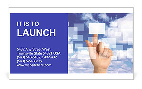 Exploring The Concept Of Cloud Computing Through The Perspective Of A Woman's Hand Business Card Template