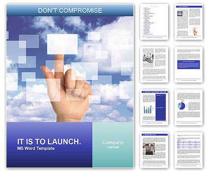 Exploring The Concept Of Cloud Computing Through The Perspective Of A Woman's Hand Word Template