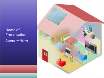 3D House Model PowerPoint Template