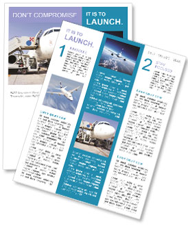 Ground Crew Services Airplane At The Airport. Newsletter Template
