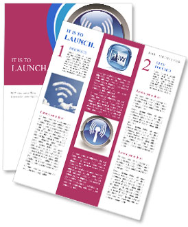 Wireless Lan Symbol Na Lesklé Modré Kruhové Odznak Newsletter