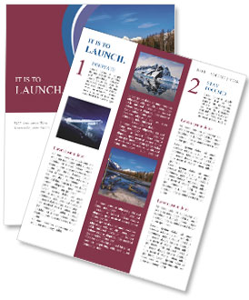 Alaskan Wilderness Landscape: Stunning Reflection Of Mountain Range On Partially Frozen Lake Near Anchorage Newsletter Template