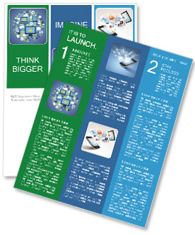 Illustration Of Circular Social Media Concept With Technology Symbols In Raster Format Newsletter Template