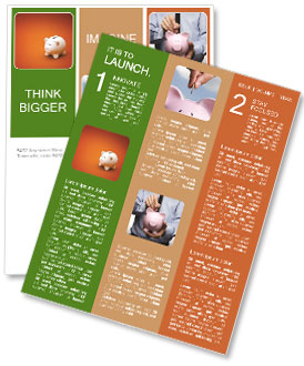 Tirelire Orange pour économiser de l'argent, de la sécurité financière et des fonds personnels Newsletter