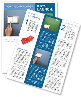 Electronic Light Switch: Pressing By Hand Newsletter Template