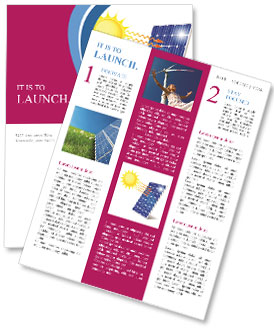 Exposure Of Solar Panels To Sunlight For Photovoltaic Energy Production Newsletter Template