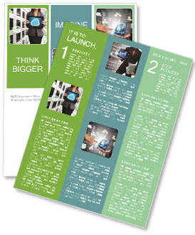 Data Center Room Programmer And Cloud Computing Technology Newsletter Template