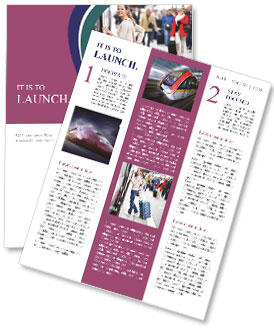 Attractive Woman Getting On A Train: A Stylish Journey Begins Newsletter Template