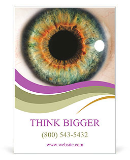 Macro Photography Of The Human Eye. Ad Template