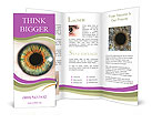 Macro Photography Of The Human Eye. Brochure Template