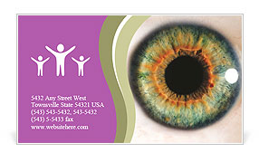 Macro Photography Of The Human Eye. Business Card Template