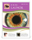 Macro Photography Of The Human Eye. Flyer Template