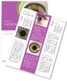 Macro Photography Of The Human Eye. Newsletter Template