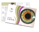 Macro Photography Of The Human Eye. Postcard Template
