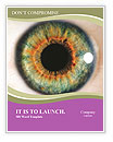 Macro Photography Of The Human Eye. Word Template