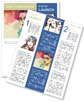 Hand-Painted Fashion Illustration Of A Woman's Face Newsletter Template