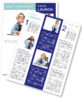 Cute Clever Boy Newsletter Template