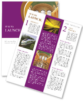 Grand Central Station In New York: World's Largest Train Station With 44 Platforms And 67 Tracks, Crowded With Newsletter Template