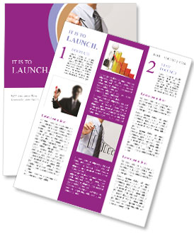 Drawing A Graph Of Business Growth: A Businessman's Perspective Newsletter Template