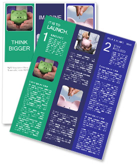 Concept d'argent et de finance : homme d'affaires détenant une tirelire vert vif Newsletter