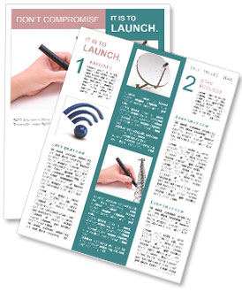 Drawn Communication Tower Illustration On White Background Newsletter Template