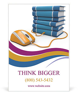 3D Education: Utilizing Books And Computer Mouse To Enhance Online Learning Experience Ad Template