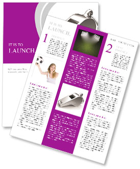 White Background Metal Whistle: A Functional And Durable Option. Newsletter Template