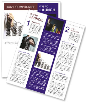 Drawing Of A Graph By A Businessman For Business Analysis Newsletter Template