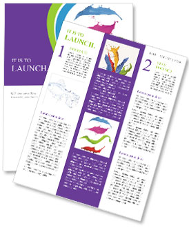 Isolated Collection Of Paint Splashes In Various Colors On A White Background Newsletter Template