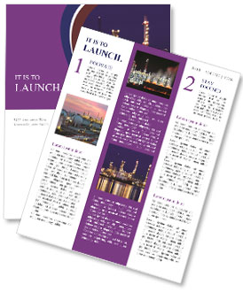 Twilight View Of Chao Phraya River Oil Refinery In Thailand Newsletter Template