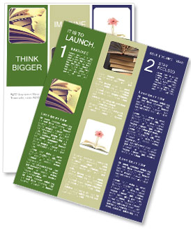 Toned Image Of Numerous Hardcover Books Newsletter Template