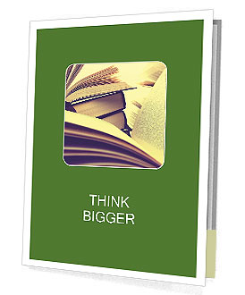 Toned Image Of Numerous Hardcover Books Presentation Folder