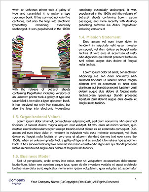 Toned Image Of Numerous Hardcover Books Word Template - Page 4